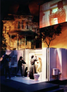 Inside the show building from the former Hitchcock: the Art of Making Movies attraction at Universal Studios Florida.